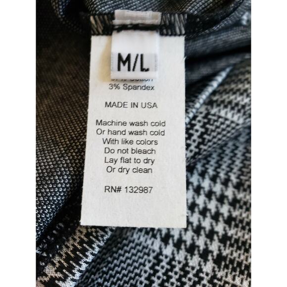 Noblu Black Plaid Dress Cotton Spandex Sleeveles Size L Floral Lace - Picture 5 of 6